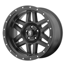 ~(27 lbs. 21X21X12)~ KMC XD SERIES 128 XD128 SATIN BLACK 18 x 9 Bolt Pattern: 5X5.0 Offset: -12