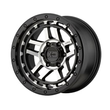 ~(40 lbs. 21X21X11)~ XD140 18X8.5 6X135 S-BLK MACH 18MM