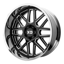 XD201 22X12 6X135 G-BLK/MILL CHR -44MM