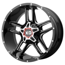 ~(41 lbs. 23X23X13)~ XD839 20X10 6X135/5.5 G-BLK MILL -18MM