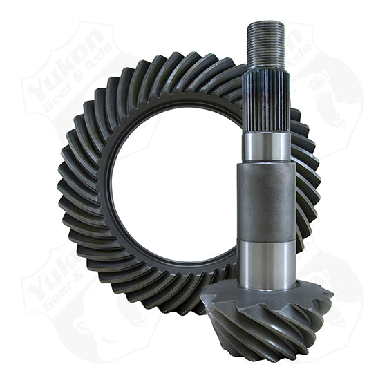 Yukon high performance replacement ring and pinion gear set  Dana 80  3.73 ratio  1998 and newer Ford F350 w  DRW use a factory 3.73 thin gear and 4 series carrier.