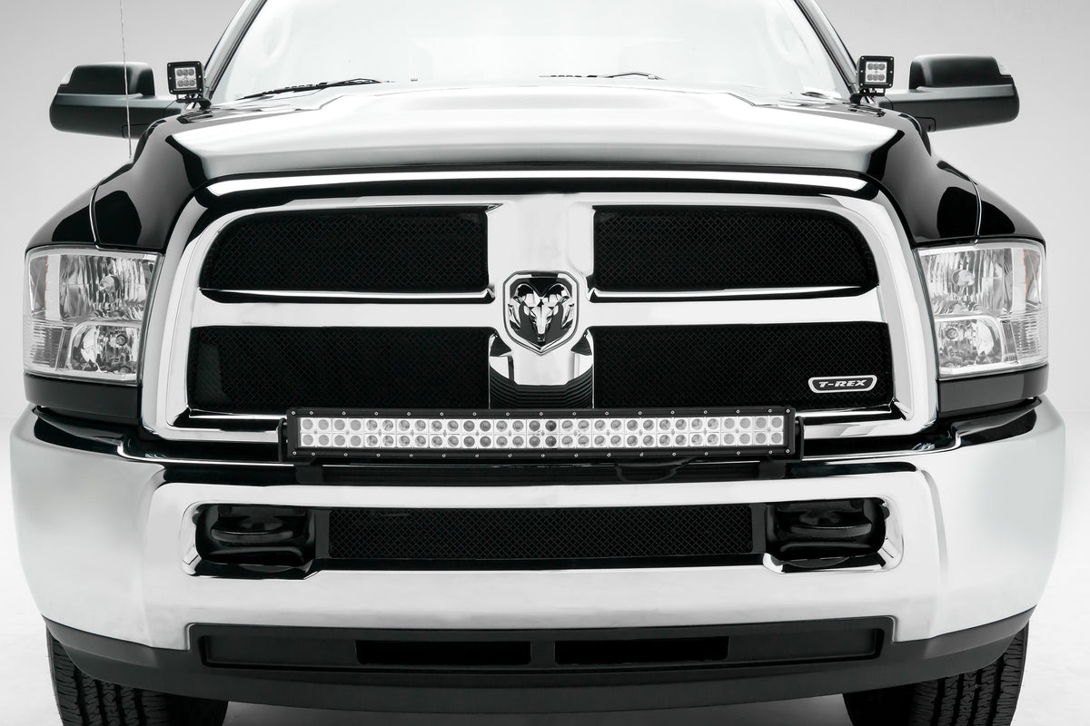 ~(5 lbs. 16X9X7)~ 2010-2017 DODGE RAM 2500/3500: Front Bumper Top LED Light Bar Mount KIT with 30 IN Inch Led Light Bar (Includes Universal Wiring Harness)