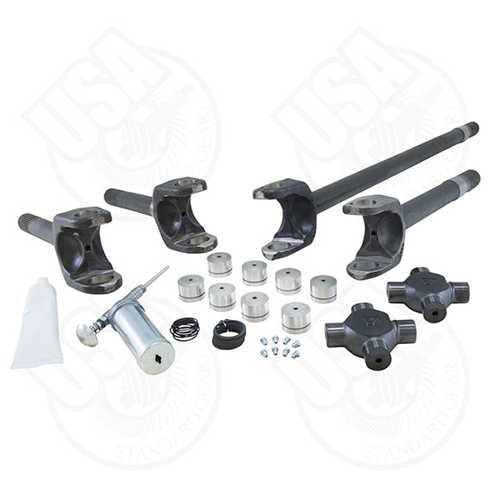 USA Standard 4340 Chrome-Moly replacement axle kit for ft79-ft93 Dodge Dana 60 front 30 spline w/Super Joints