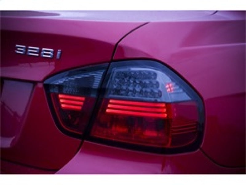 Spyder BMW E90 3-Series 06-08 4Dr LED Tail Lights Red Smoke ALT-YD-BE9006-LED-RS
