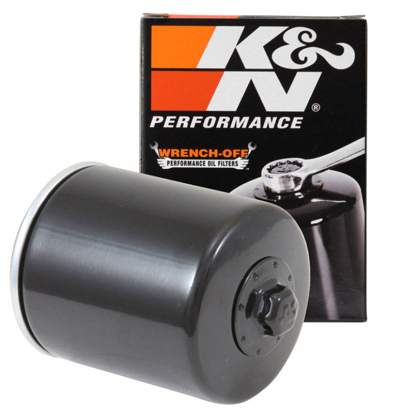 K&amp;N Harley Davidson / Buell 3in OD x 4.063in H Black Oil Filter