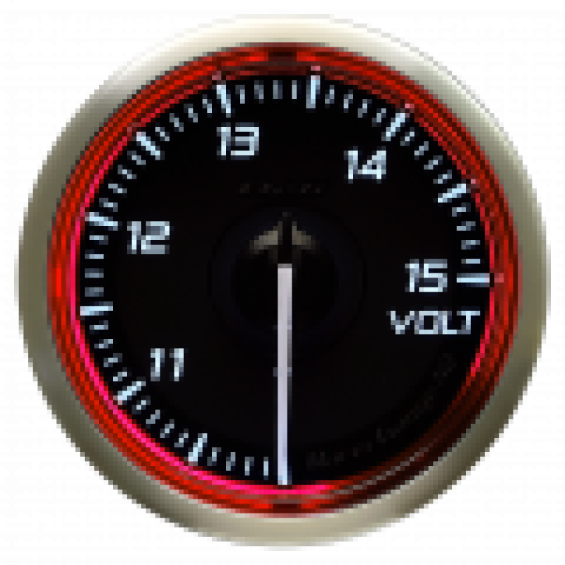 DEFI Racer Volt Gauge N2 52mm SI 10-15 V Red