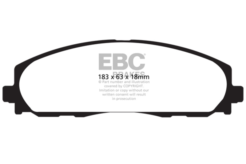EBC 12+ Chrysler Town &amp; Country 3.6 Greenstuff Front Brake Pads