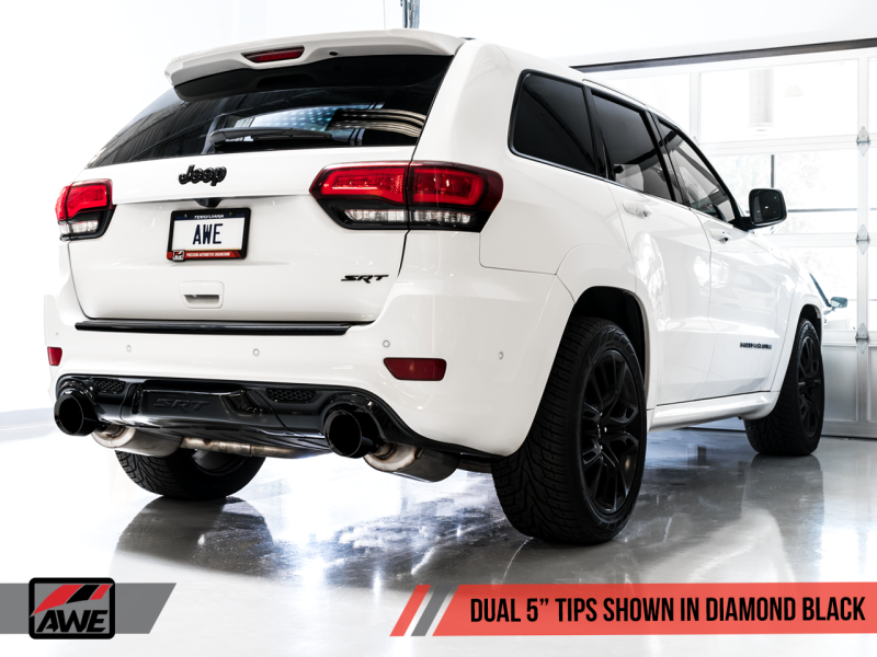 AWE Tuning 2020 Jeep Grand Cherokee SRT Touring Edition Exhaust - Diamond Black Tips