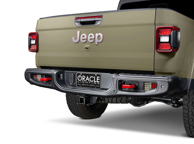 Oracle Jeep Gladiator JT Rear Bumper LED Reverse Lights w/ Plug &amp; Play Harness - 6000K SEE WARRANTY