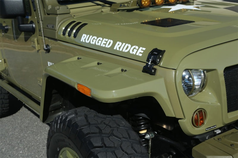 Rugged Ridge Hurricane Fender Flare Kit US Smooth 07-18 Jeep Wrangler JK