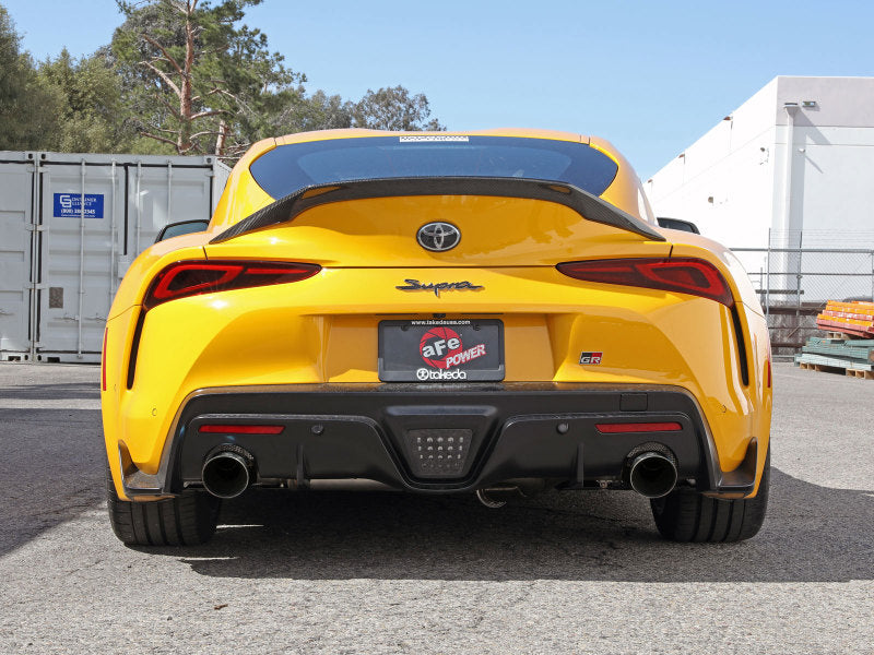 aFe POWER Takeda 2021 Toyota Supra 2.0L (t) 2.5in-3in 304 SS CB Exhaust w/ Polished Tips