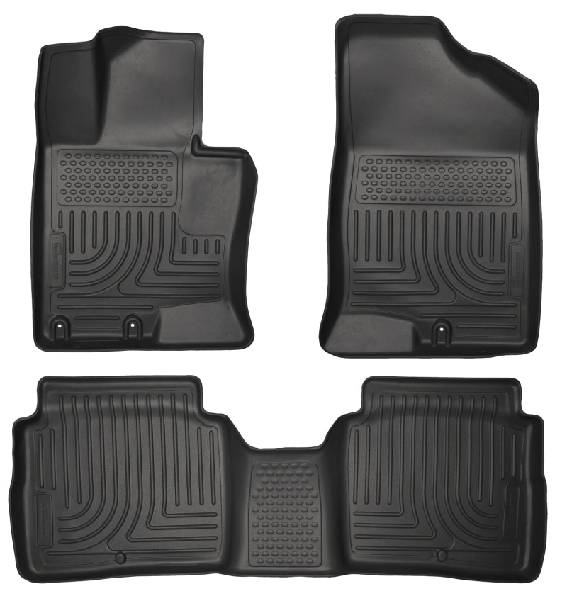 Husky Liners 11-14 Kia Optima Weatherbeater Black Front &amp; 2nd Seat Floor Liners