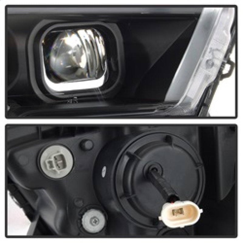 xTune Toyota Tacoma 16-18 DRL Light Bar Projector Headlights - Black PRO-JH-TTA16-LBDRL-BK