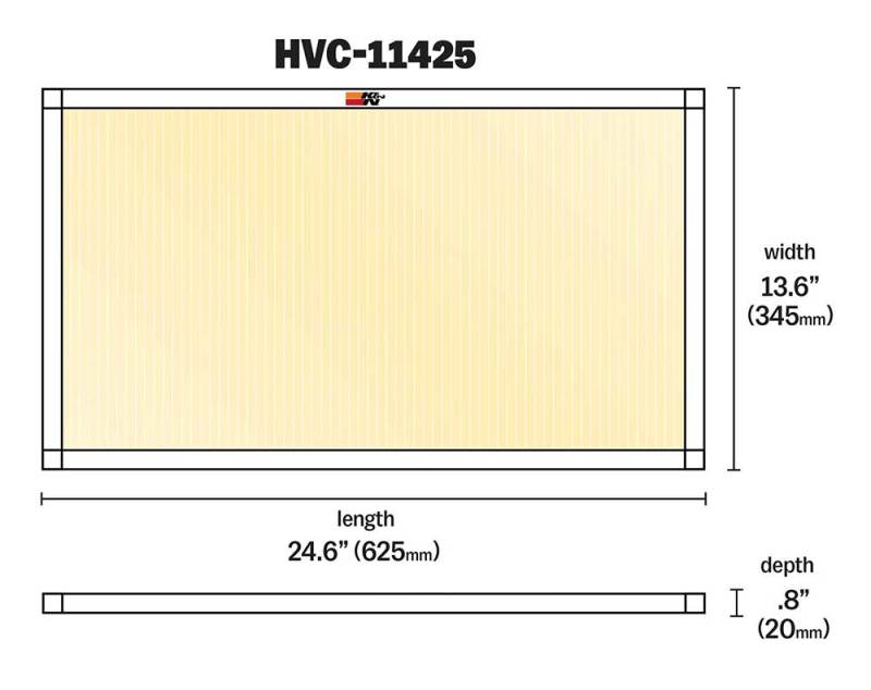 K&amp;N HVAC Filter - 14 x 25 x 1