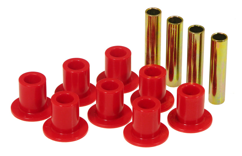 Prothane 87-96 Jeep Front Spring &amp; Shackle Bushings - Red