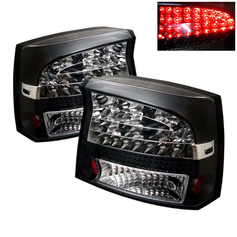 Spyder Dodge Charger 06-08 LED Tail Lights Black ALT-YD-DCH05-LED-BK