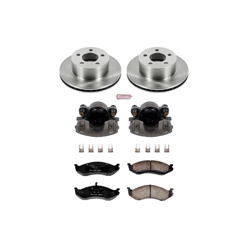 Power Stop 90-99 Jeep Cherokee Front Autospecialty Brake Kit w/Calipers