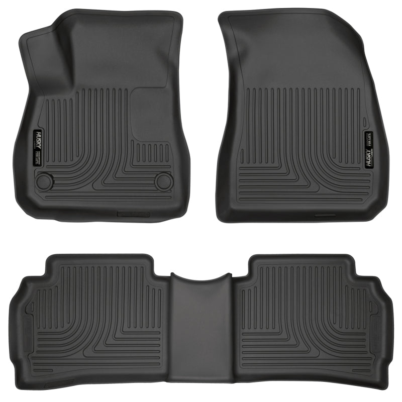 Husky Liners 2016 Chevy Malibu Weatherbeater Black Front &amp; 2nd Seat Floor Liners (Footwell Coverage)