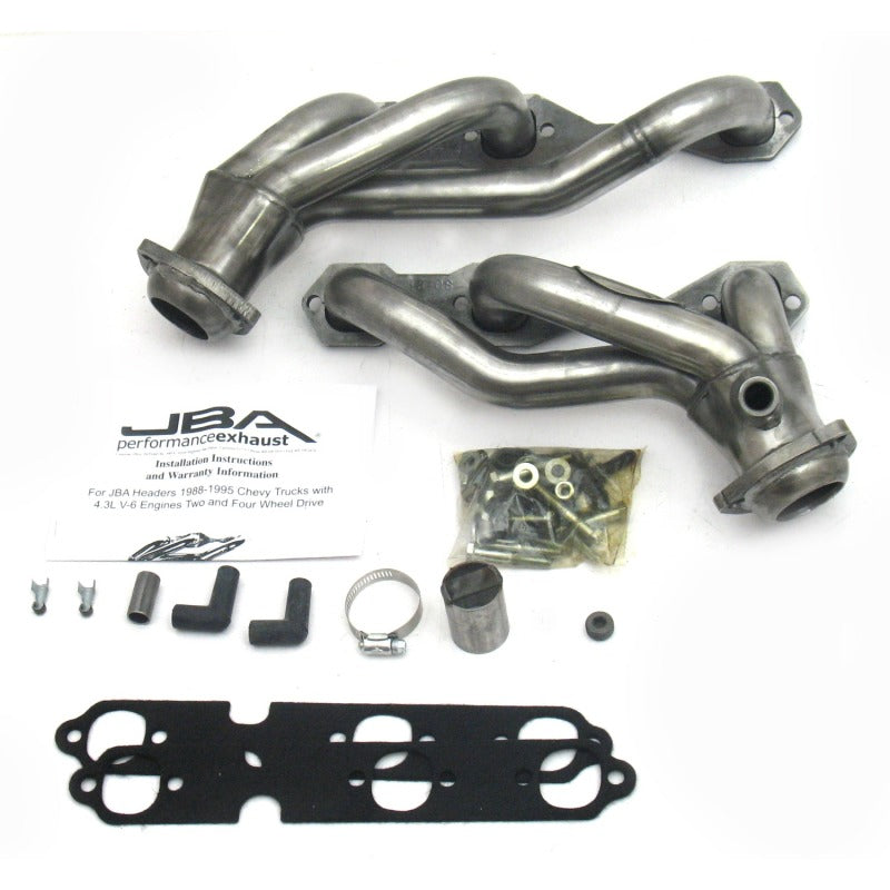 JBA 88-95 GM Truck 4.3L V6 w/o A.I.R. Injection 1-1/2in Primary Raw 409SS Cat4Ward Header
