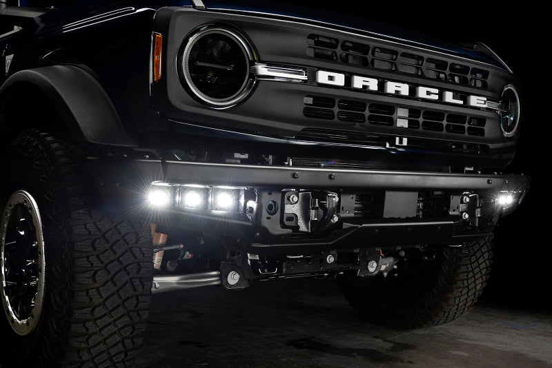 ORACLE Lighting 21-22 Ford Bronco Triple LED Fog Light Kit for Steel Bumper - White SEE WARRANTY