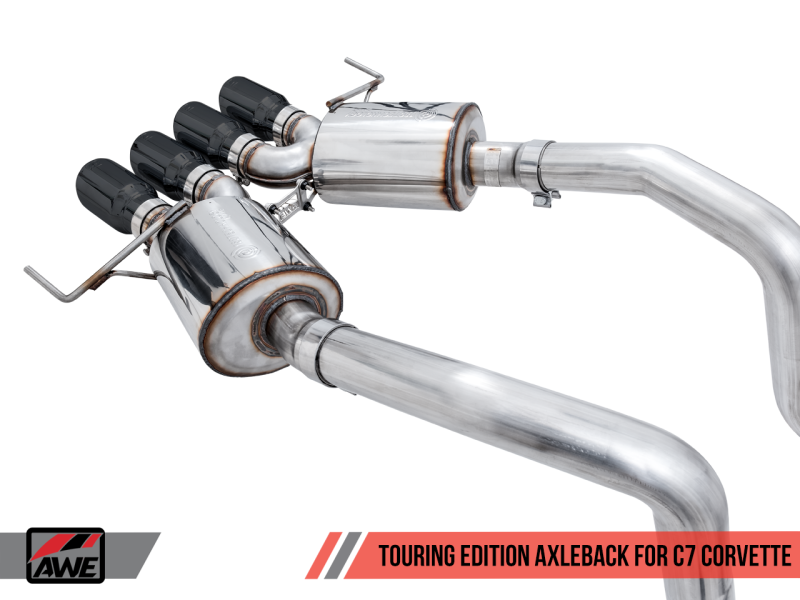 AWE Tuning 14-19 Chevy Corvette C7 Z06/ZR1 Touring Edition Axle-Back Exhaust w/Black Tips