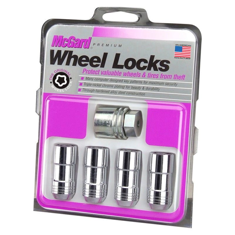 McGard Wheel Lock Nut Set - 4pk. (Cone Seat) 9/16-18 / 7/8 Hex / 1.765in. Length - Chrome