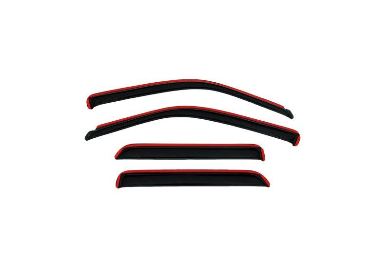 AVS 01-05 Chevy S10 Crew Cab Ventvisor In-Channel Front &amp; Rear Window Deflectors 4pc - Smoke