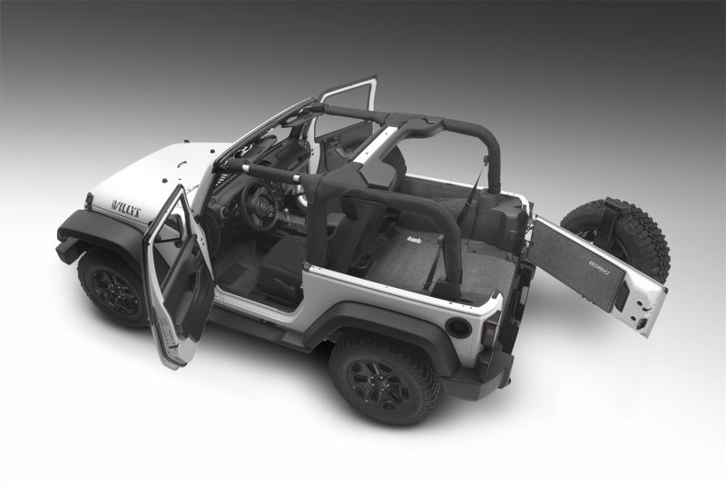 BedRug 11-16 Jeep JK 2Dr Rear 5pc Cargo Kit (Incl Tailgate &amp; Tub Liner)
