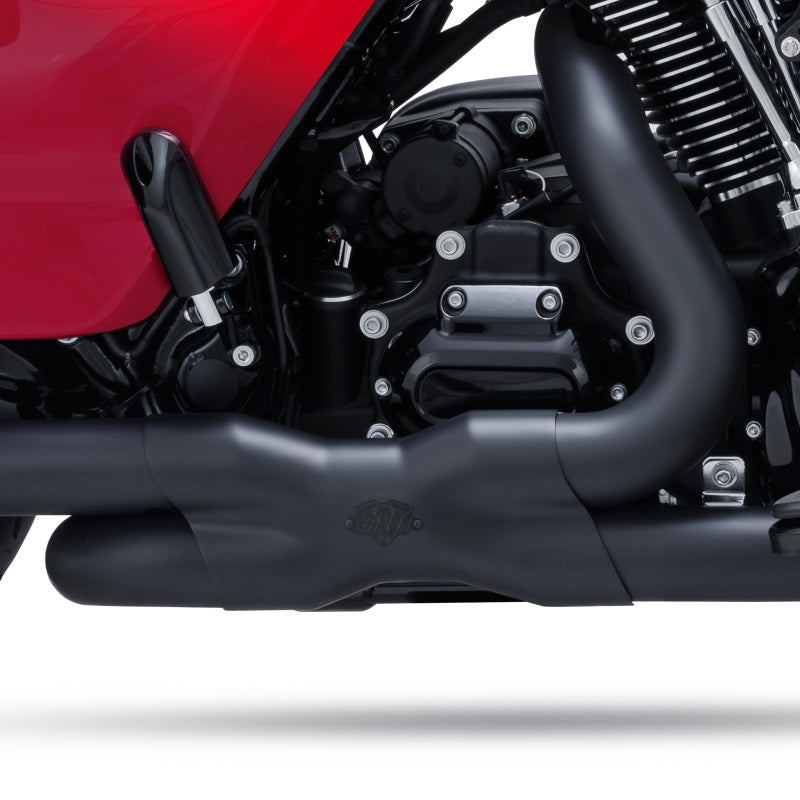 Vance &amp; Hines HD Dresser 09-16 Power Duals Black PCX Header Exhaust