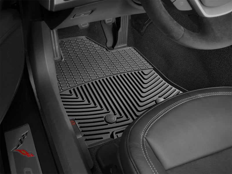 WeatherTech 2014+ Chevrolet Corvette Front Rubber Mats - Black