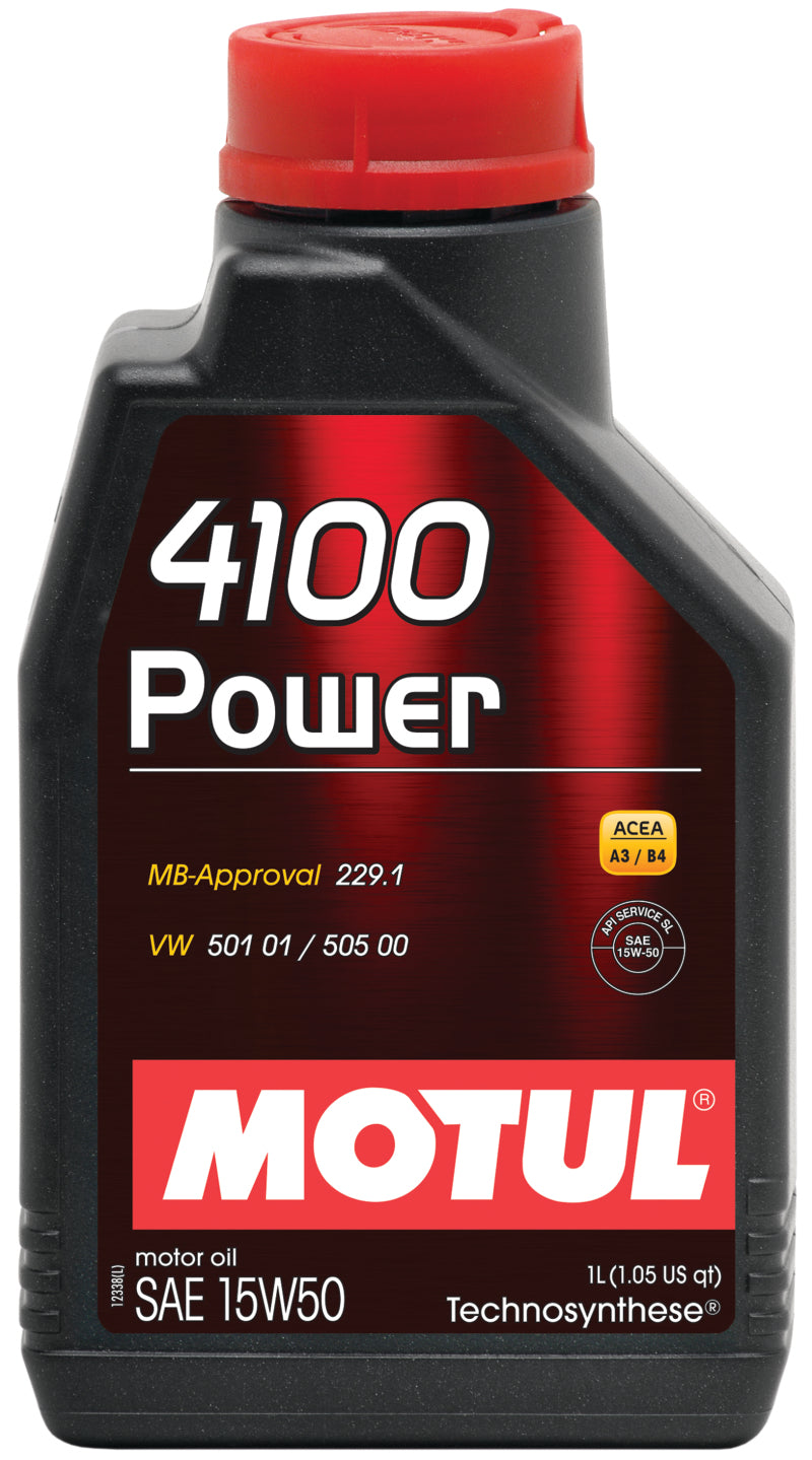 Motul 1L Engine Oil 4100 POWER 15W50 - VW 505 00 501 01 - MB 229.1