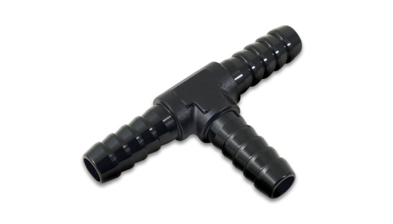 Vibrant 3/16in Barbed Tee Adapter - Black Anodized