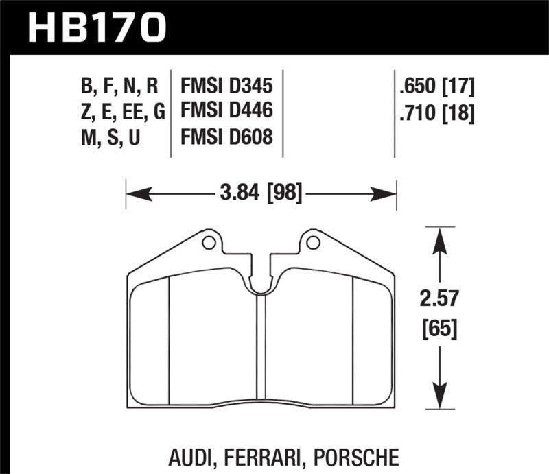 Hawk 89-94 Porsche 911 / 86-91 944 Front &amp; Rear Blue 9012 Race Brake Pads