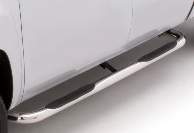 Lund 01-13 Chevy Silverado 1500 Crew Cab (Body Mount) 3in. Round Bent SS Nerf Bars - Polished