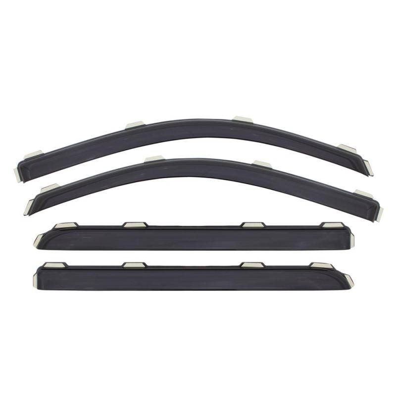 AVS 15-18 Ford F-150 Supercab Ventvisor In-Channel Front &amp; Rear Window Deflectors 4pc - Smoke