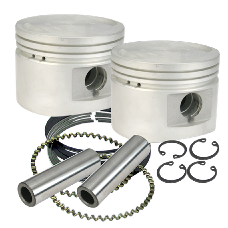 S&amp;S Cycle 84-99 BT w/ Stock Heads Standard 80in Cast Flat-Topped Replacement Piston Kit