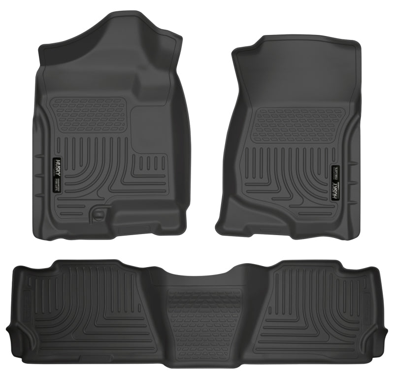 Husky Liners 07-13 GM Escalade/Suburban/Yukon WeatherBeater Black Front &amp; 2nd Seat Floor Liners