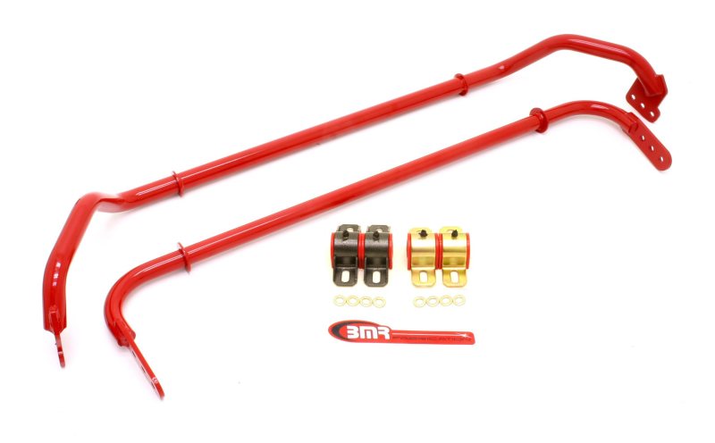 BMR 10-11 5th Gen Camaro Front &amp; Rear Sway Bar Kit w/ Bushings - Red