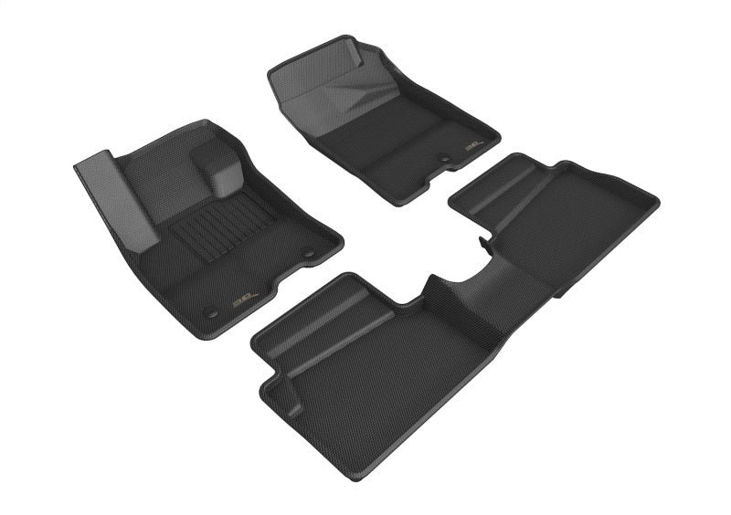 3D MAXpider 2022 Ford Maverick Hybrid  Kagu 1st &amp; 2nd Row Floormat - Black