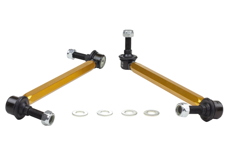 Whiteline 05+ Mustang Coupe 8cyl (Inc Shelby GT/ GT500) Front Swaybar Link Kit H/Duty Adj Steel Ball