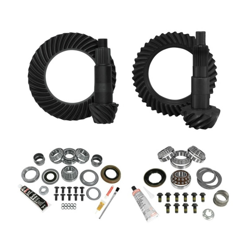 Yukon Gear &amp; Install Kit Package Jeep JL Non-Rubicon D44 (M220) R / D30 (M186) F - 4.88 Ratio