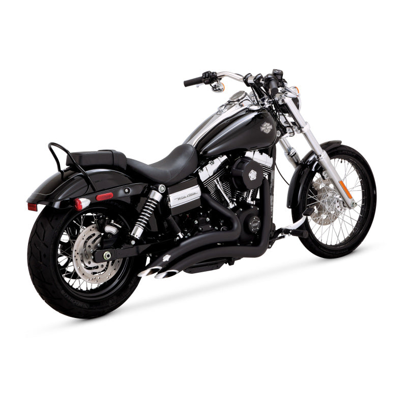 Vance &amp; Hines HD Dyna 06-17 Big Radius 2-2 Black PCX Full System Exhaust