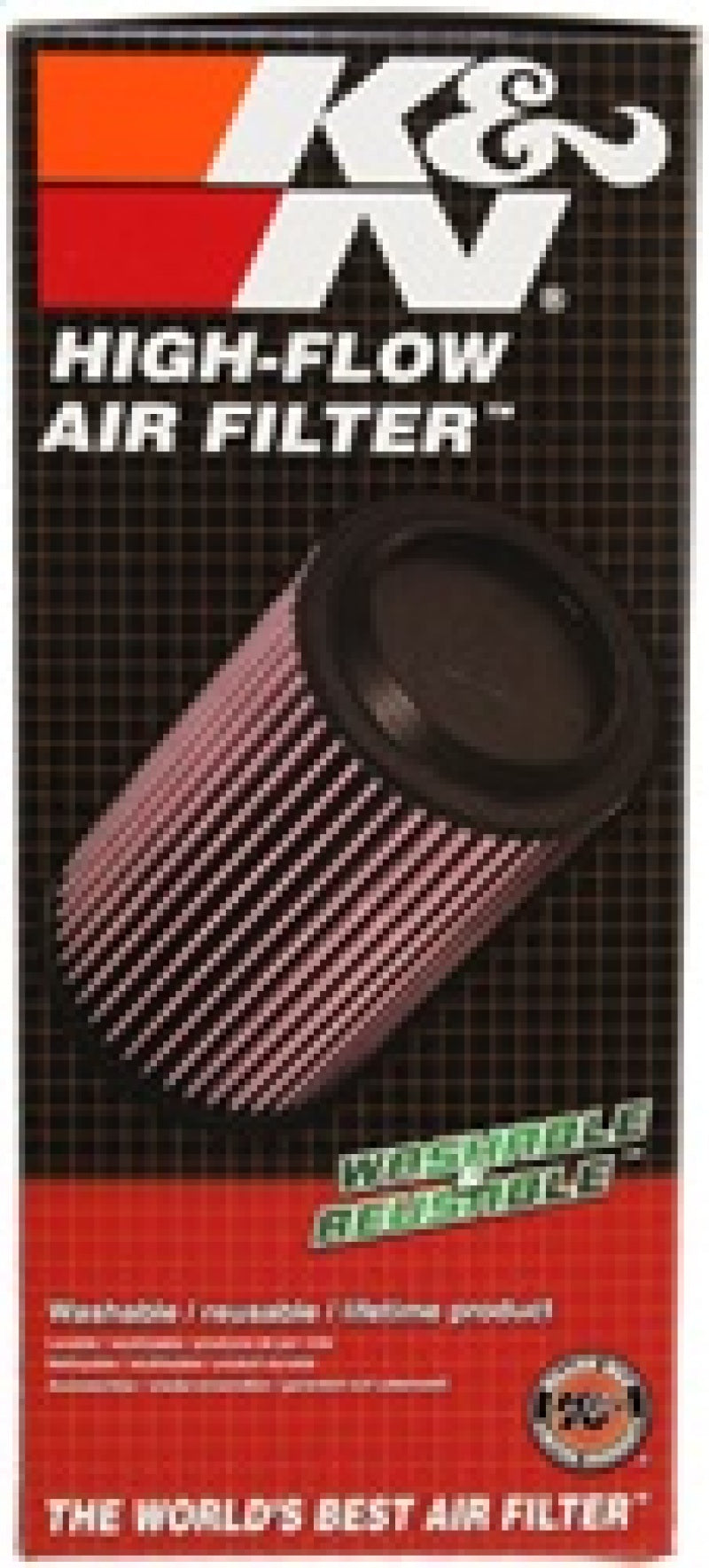 K&amp;N 09-11 Suzuki GSXR 1000 Replacement Air Filter 11.063in L x 5.688in W x 3.375in H