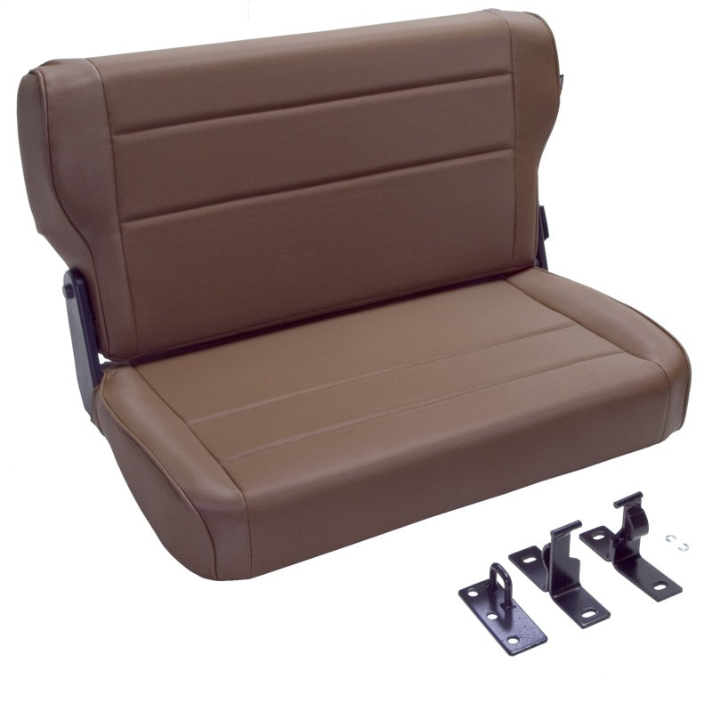 Rugged Ridge Fold &amp; Tumble Rear Seat Spice 76-95 Jeep CJ / Jeep Wrangler