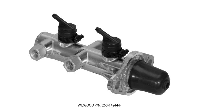 Wilwood Tandem Remote Master Cylinder - 1 1/8in Bore Ball Burnished