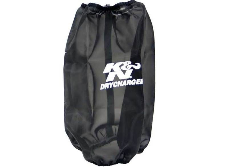 K&amp;N 6.625in Base ID / 5.25in Top ID / 9.5in H Round Tapered Black DryCharger Air Filter Wrap