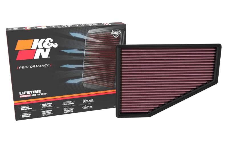 K&amp;N 2021+ Jeep Grand Cherokee V6 3.6L Replacement Air Filter