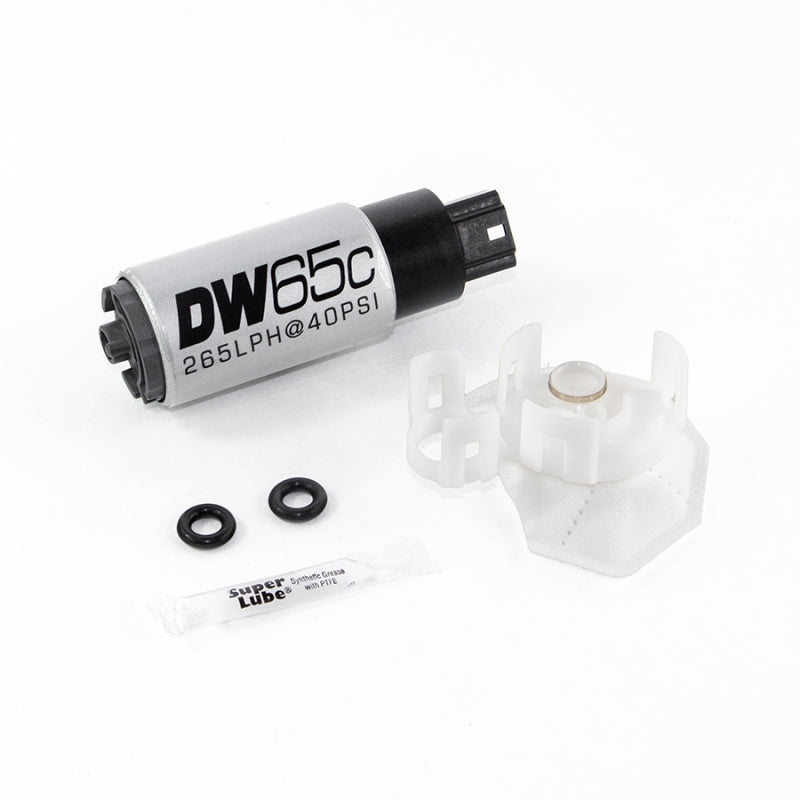 DeatschWerks 265 LPH Compact In-Tank Fuel Pump w/ Set Up Kit 08-15 Mitsu EVO X, 06-13 MazdaSpeed 3/6