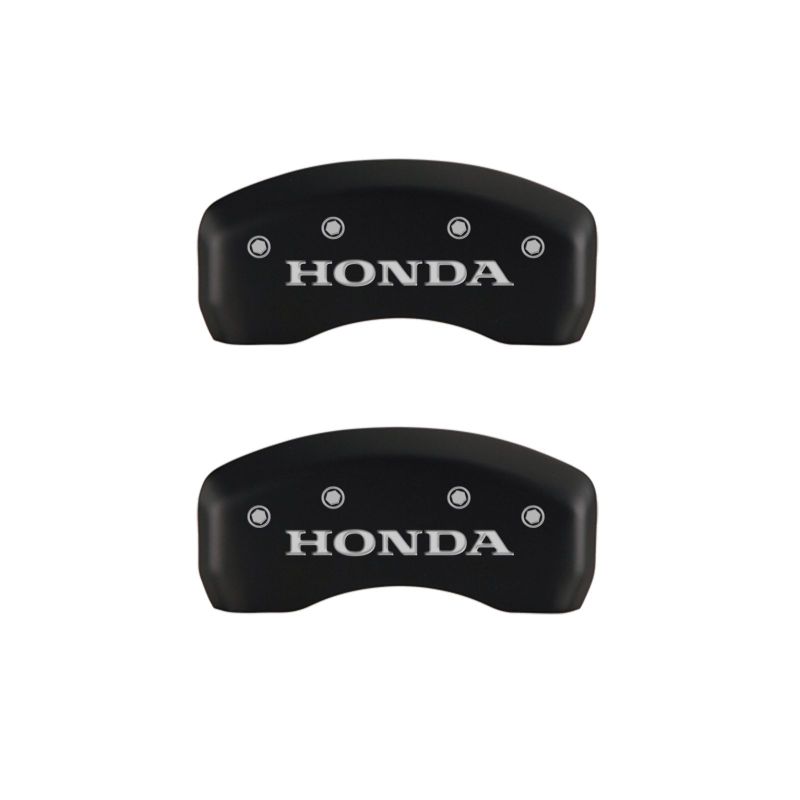 MGP 4 Caliper Covers Engraved Front &amp; Rear Honda Red finish silver ch