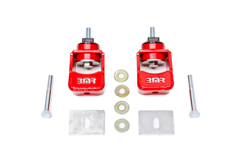 BMR 10-15 5th Gen Camaro Motor Mount Kit (Polyurethane) - Red (Spacers Not Included)